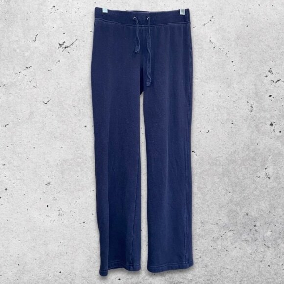 UGG Lounge Pants Velour Material Relaxed Fit Adjustable Drawstring Navy Blue W S - Picture 1 of 8
